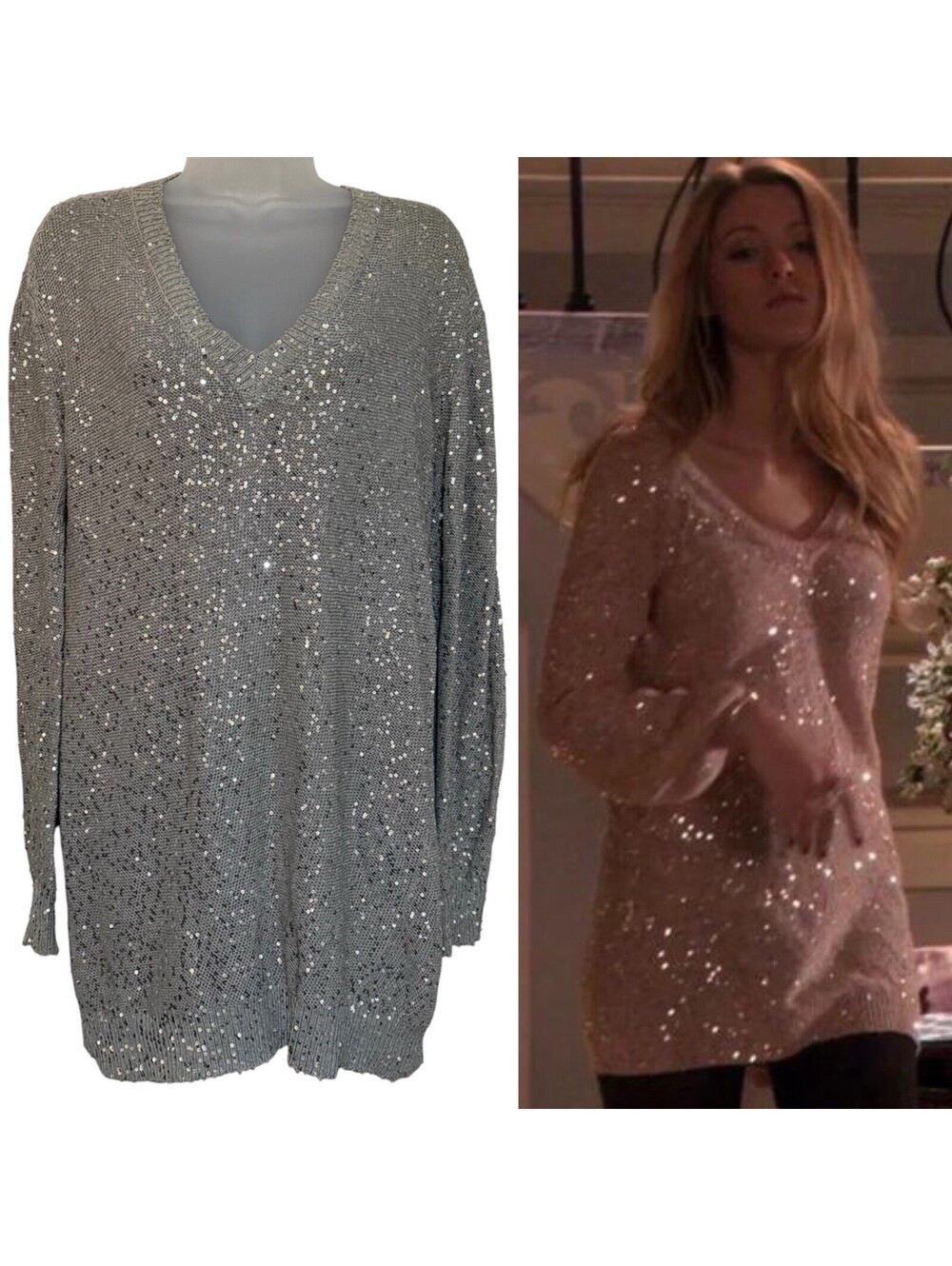 ASO Serena Van Der Woodsen Gossip Girl Stella McCartney Sequin Dress 42